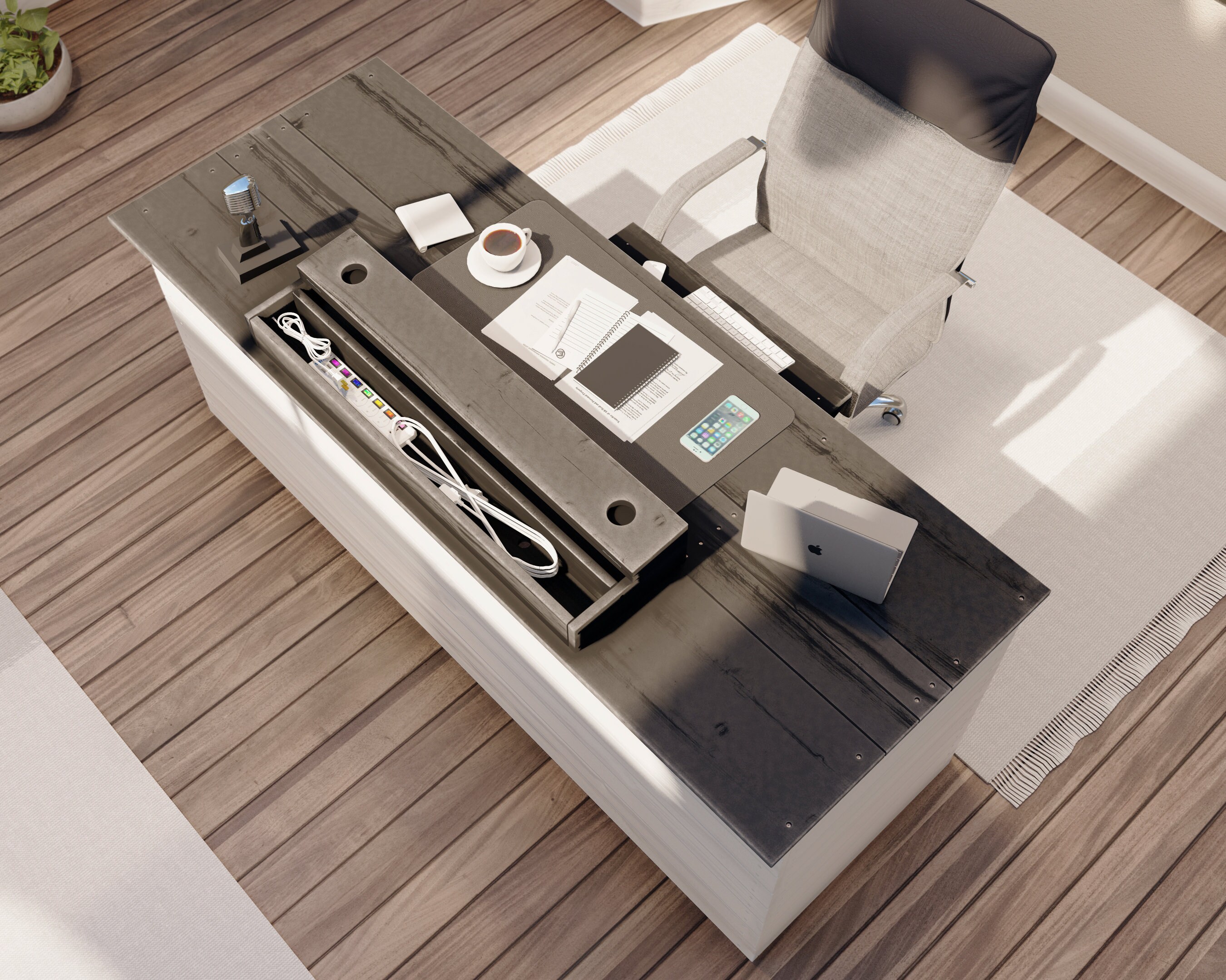 Computer Desk Plan With Storage and Monitor Riser, PDF Download - Etsy