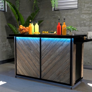 PDF Download: Heavy Duty Mobil Event Bar Plan, Folding Coffee Bar, Portable Dessert Station, Birthday Party Bar, Collapsible Food Bar
