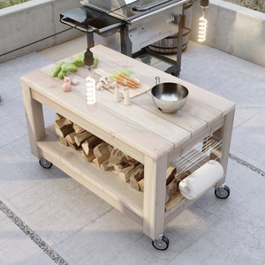 PDF Download, DIY plans: kitchen island rolling grill and barbecue table image 5