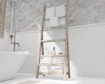 Towel Rack Plan with Shelves, PDF Download