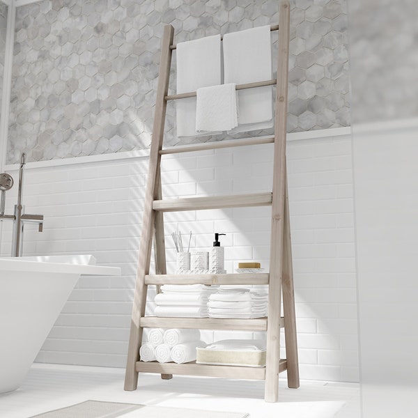 Wood Towel Rack Etsy