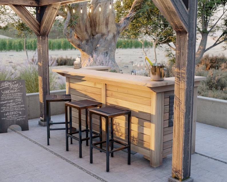 PDF Download, DIY Outdoor bar plans image 5