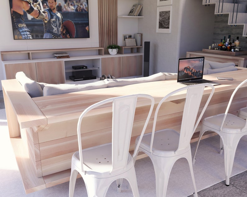 Modular Sofa Plan With Storage and Table, PDF Download - Etsy