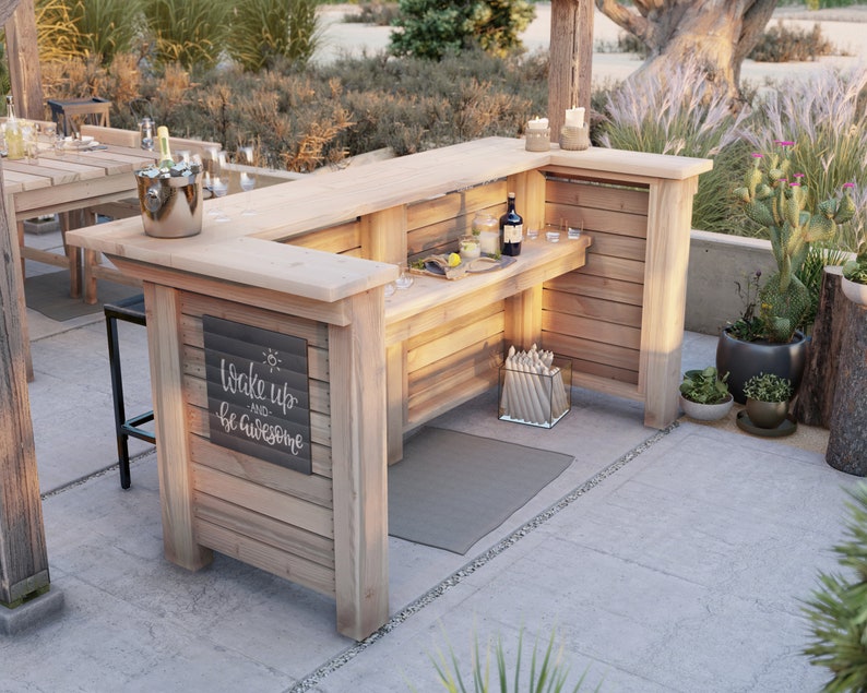 PDF Download, DIY Outdoor bar plans image 7