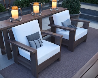 Outdoor Chair Plan, Ergonomic Patio Lounge, PDF Download