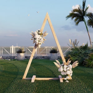 Descarga en PDF, plan de bricolaje para cenador de bodas triangular portátil, instrucciones de construcción de arco plegable