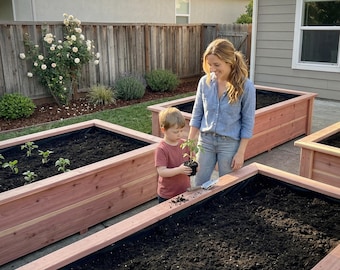 DIY Erhöhter Blumenkasten-Plan PDF: 2x30, strapazierfähige Seiten, oberer Rand auf Gehrung geschnitten