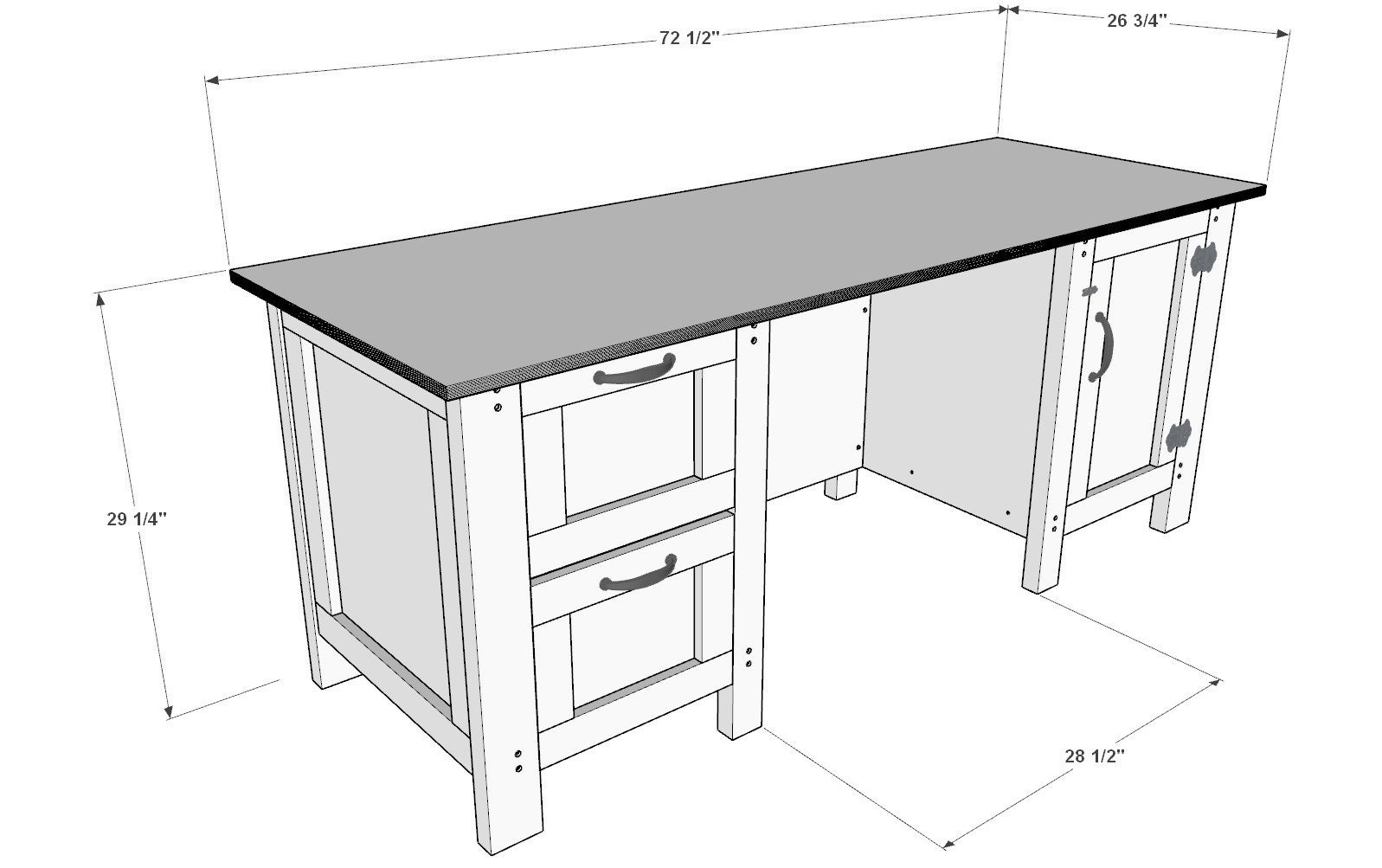 DIY Computer Desk Plan DIY Office Desk Plan Etsy