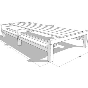 May include: A wooden picnic table with two benches attached. The table is 100 inches long and 32 inches wide. The benches are 192 inches long.