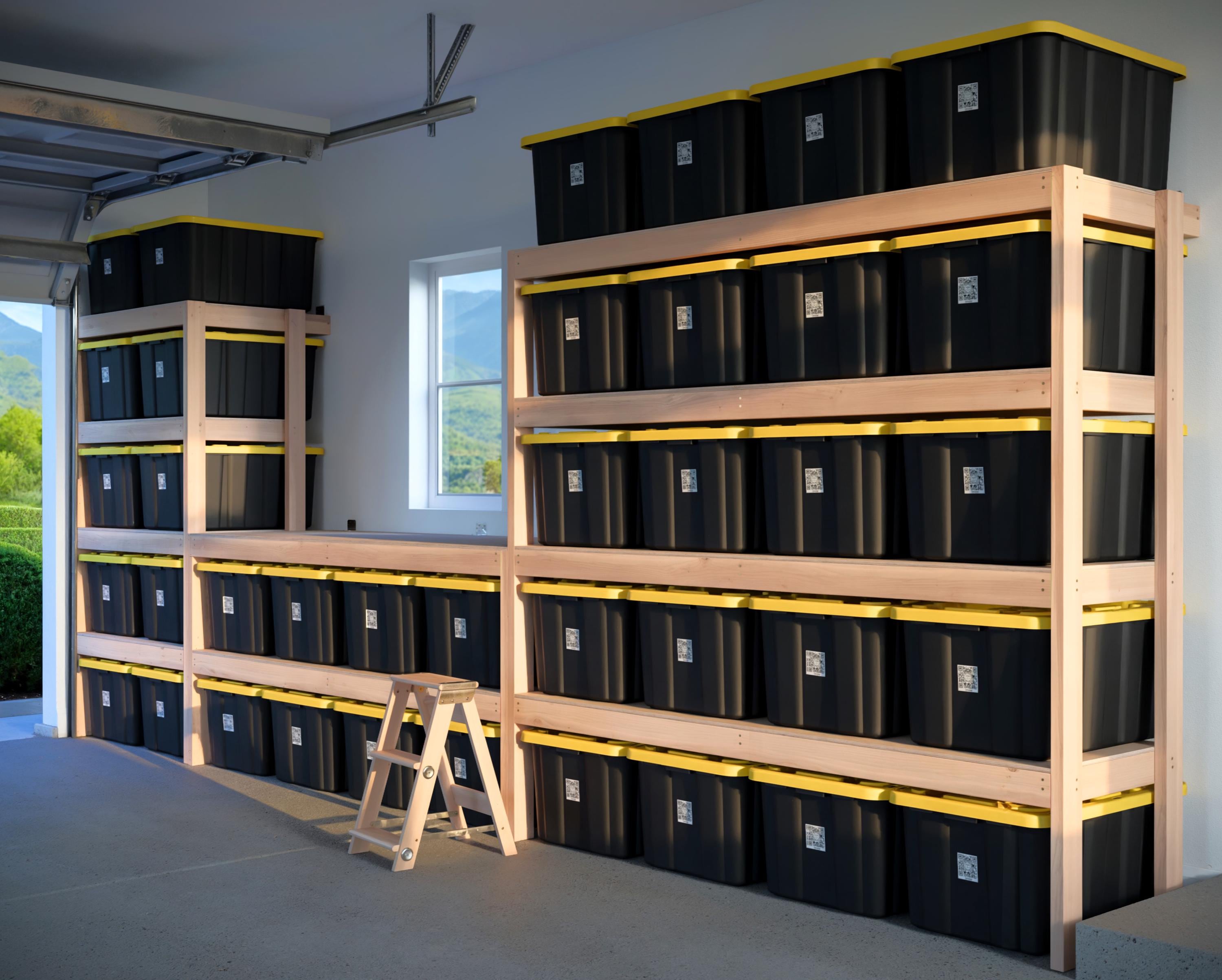 Digital Download, DIY Garage Shelving Plans, Fits 27-gallon Totes, 38 ...