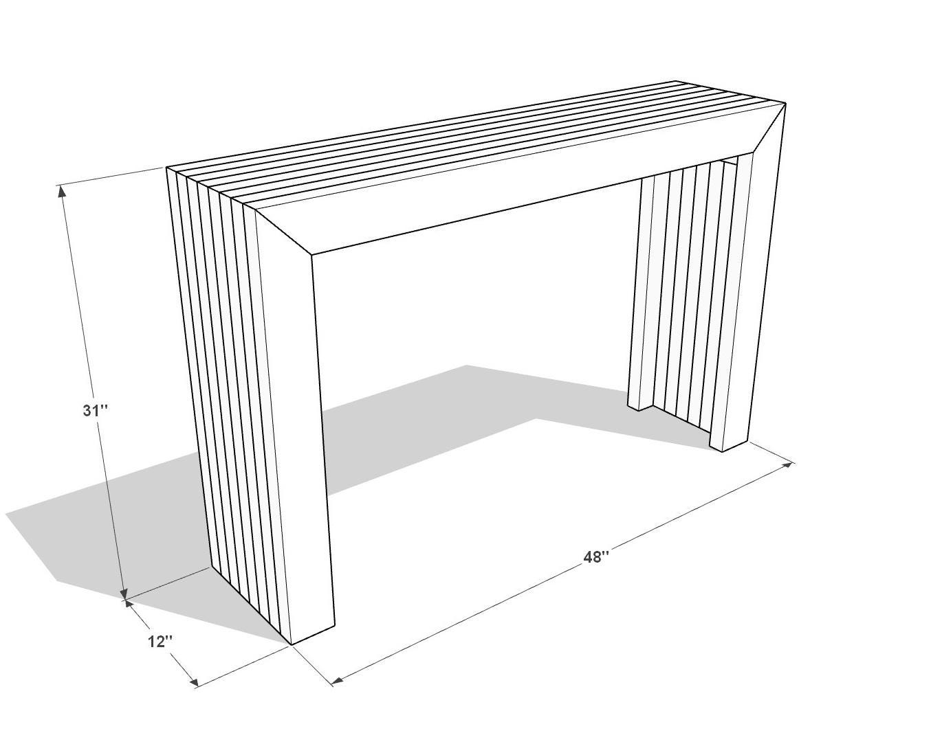 Diy Waterfall Console Tablenull