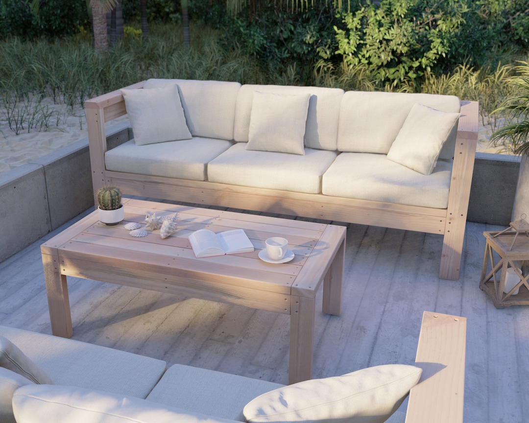 Patio Bench and Coffee Table Plans, 3-seater Bench, PDF Download - Etsy