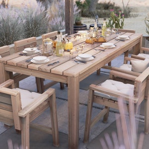 DIY plans for 8 ft. counter height outdoor dining table and chairs