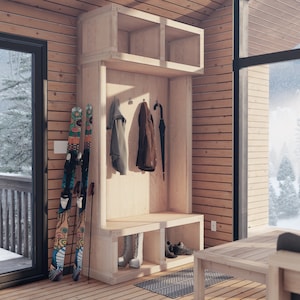 PDF Download, DIY mudroom plan