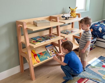 DIY Kinder Leiter Bücherregal Plan PDF: Montessori Style, Face-Out Book Display