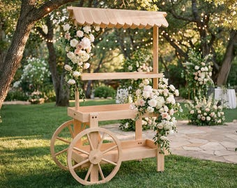 Planos de carrito de postres plegable (DIY), carrito de exhibición de madera, descarga digital en PDF