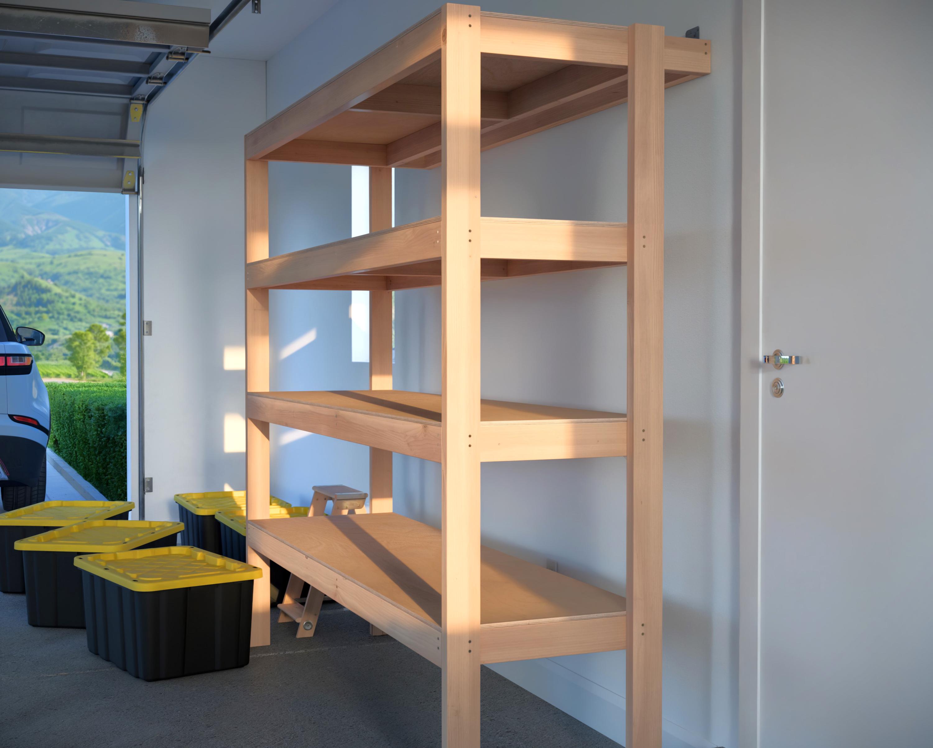 Digital Download, DIY Garage Shelving Plans, Fits 27-gallon Totes, 4 ...