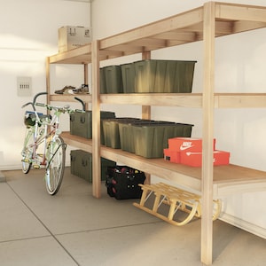 PDF Download, DIY garage shelves plans, Easy, Neat, and Functional