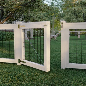 PDF Download,  DIY Plan: Fence gate featuring metal railing panels