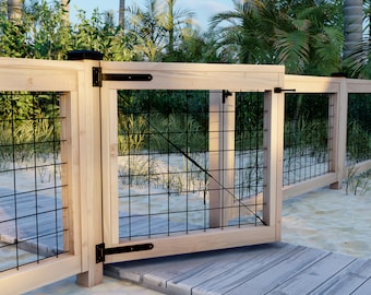 DIY fence and gate plans: Featuring wild hog black metal railing panels