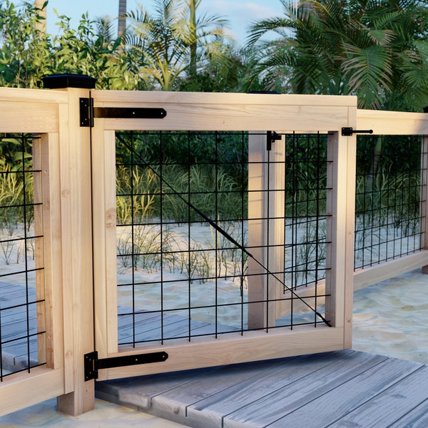 DIY fence and gate plans: Featuring wild hog black metal railing panels