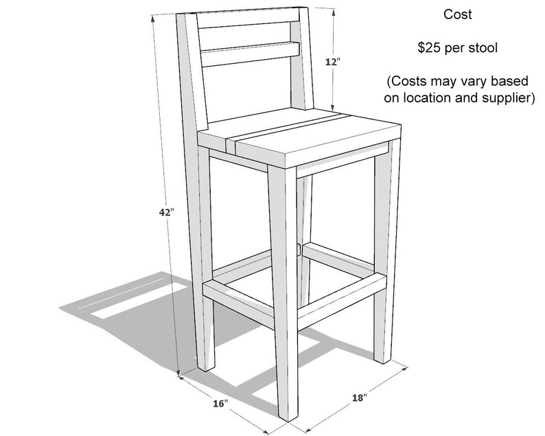 Plano de taburete de bar con respaldo (hazlo tú mismo) (PDF) imagen 9