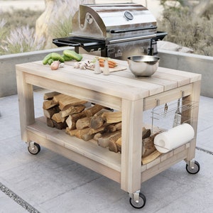 PDF Download, DIY plans: kitchen island rolling grill and barbecue table image 2