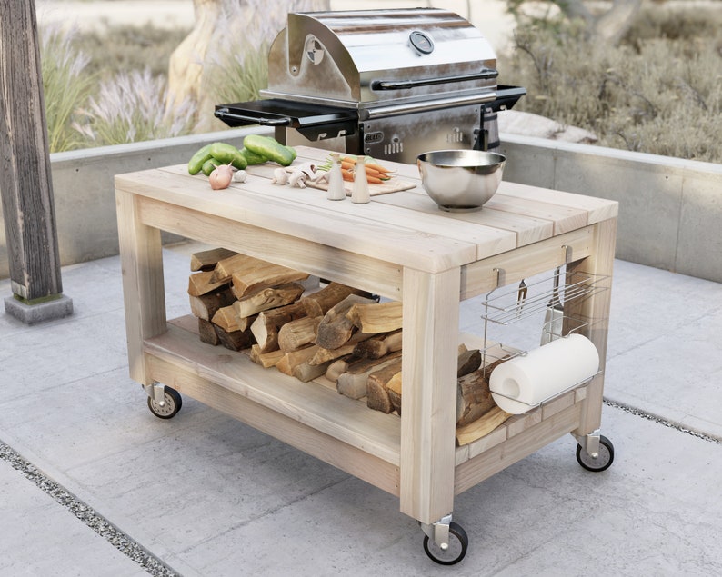 PDF Download, DIY plans: kitchen island rolling grill and barbecue table image 2