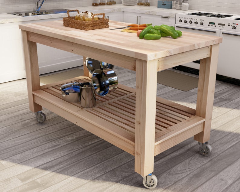 DIY Butcher Block Kitchen Island Plans Etsy
