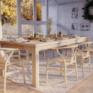 PDF Download, Easy full size dining table DIY plan