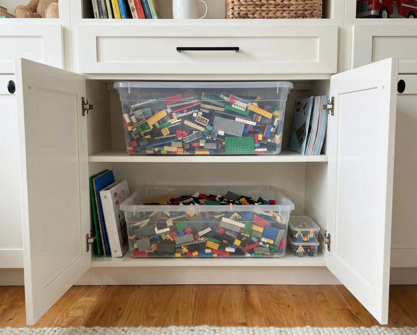 DIY Built-in Bookshelves Plan PDF: Floor-to-ceiling With Cabinet Doors ...