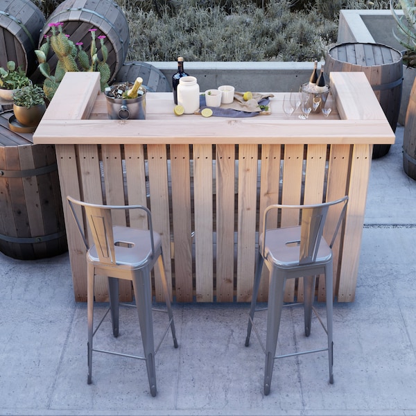 Outdoor Bar Plan, Mobile on Casters, PDF Download