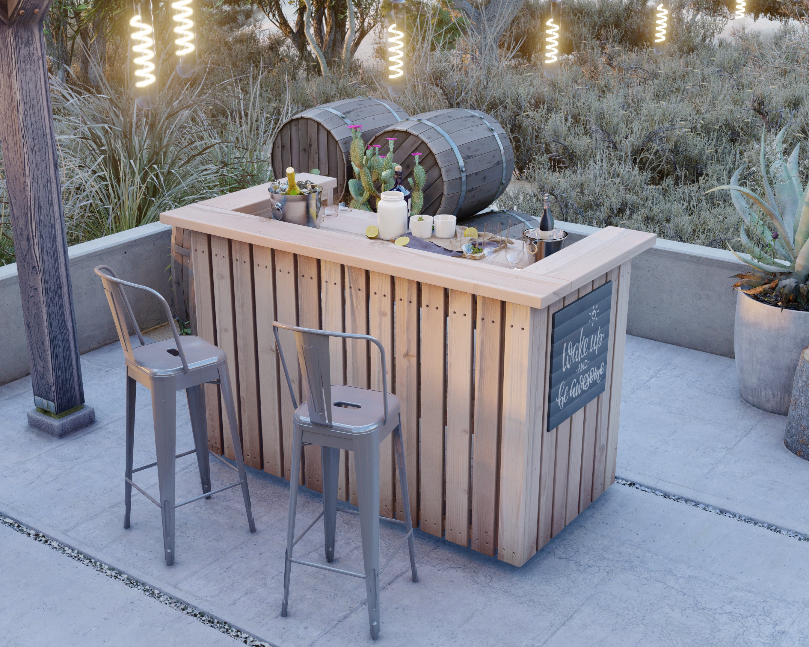 Easy DIY Outdoor bar plans Etsy Schweiz