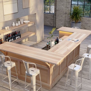 PDF Download, DIY indoor bar plan