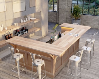 PDF Download, DIY indoor bar plan