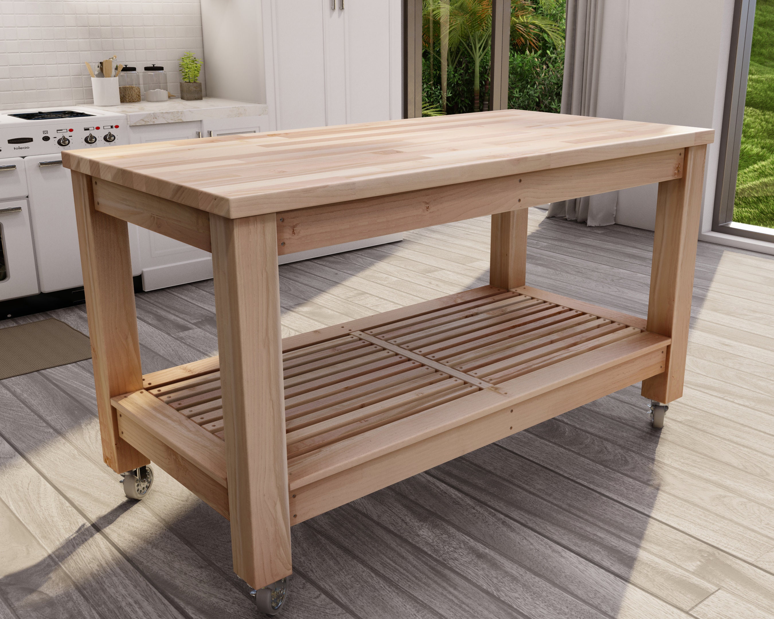 DIY Butcher Block Kitchen Island Plans Etsy