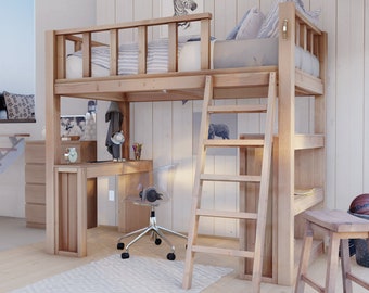 PDF Download, Twin loft bed DIY plan