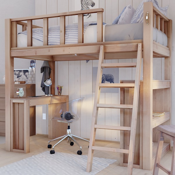 PDF Download, Twin loft bed DIY plan