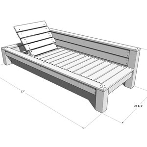 PDF Download, Wooden Lounge Bed Blueprint: Step-by-Step Guide for DIY Enthusiasts image 9