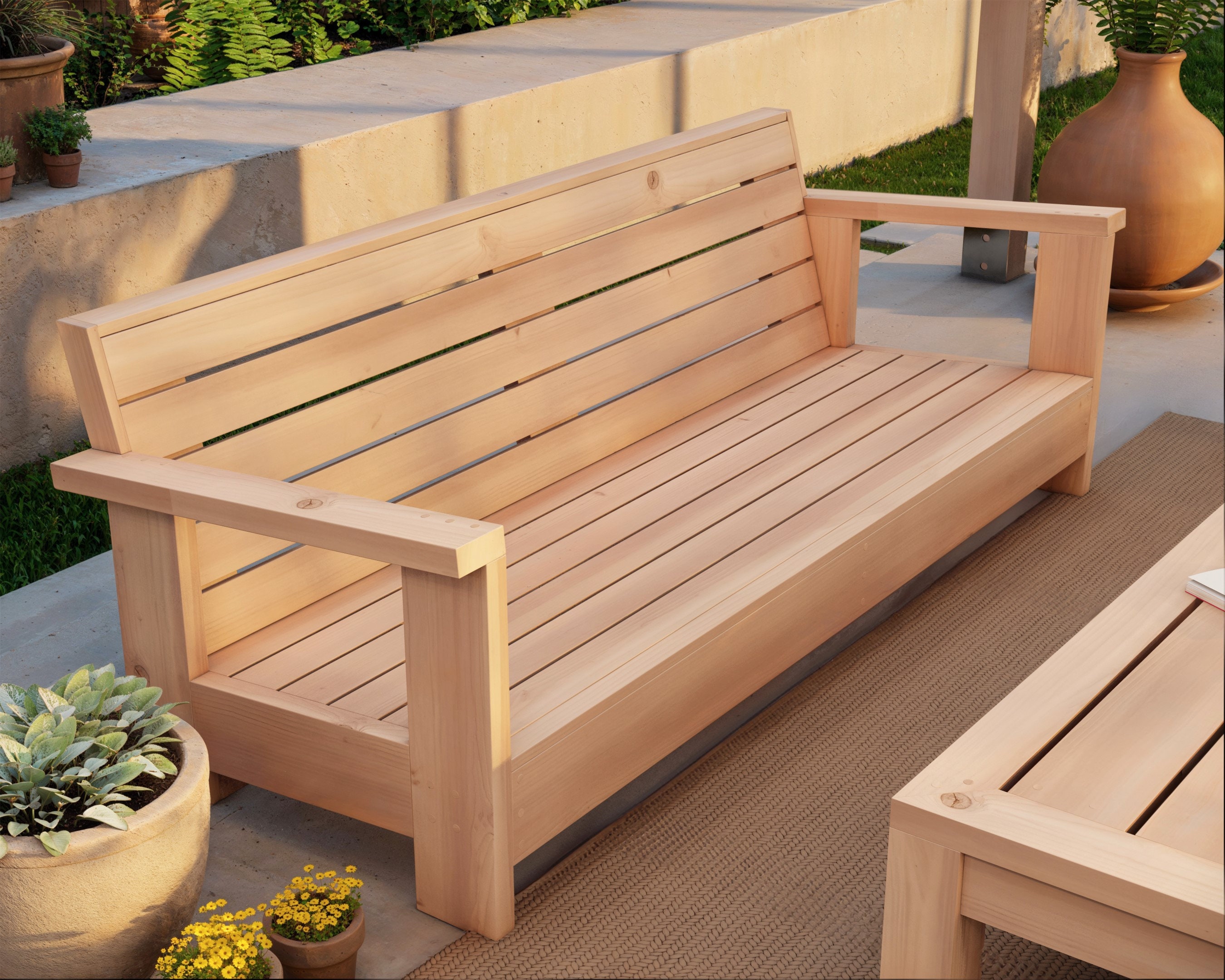 Patio 3seater Bench and Coffee Table Plan Set, PDF Download Etsy — free download