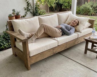 DIY Draussen Sofa Plan PDF: 3-Sitzer Holz Terrassencouch, Anfängerbau