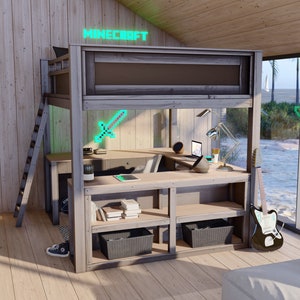 PDF Download, DIY loft bed plans: Full size