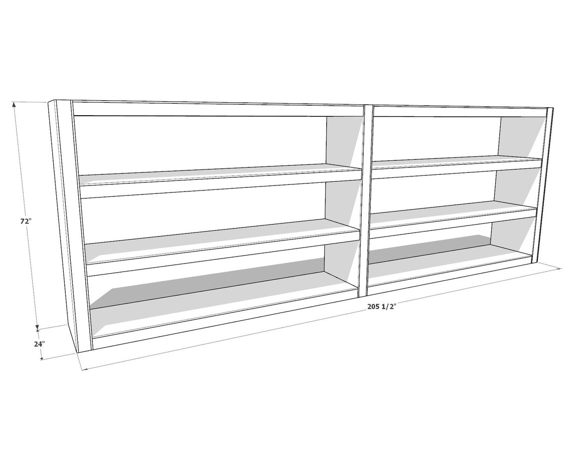 Garage Storage Shelf Plan 24 in Deep, PDF Download - Etsy