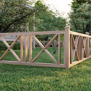 PDF Download, DIY plan for &quot;X&quot; farmhouse style fence panel