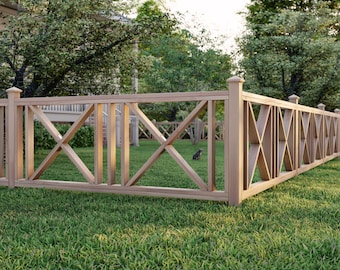 PDF Download, DIY plan for "X" farmhouse style fence panel