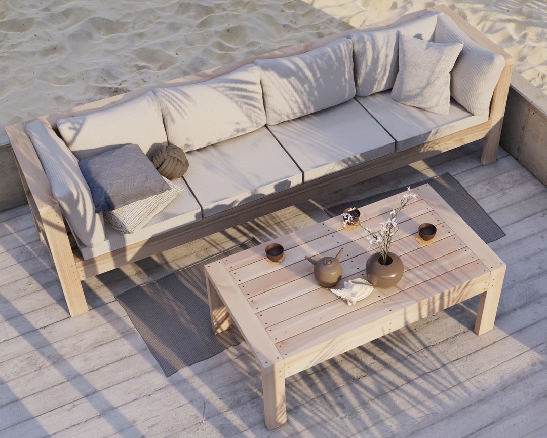Patio Bench and Coffee Table Plans, 4-seater Bench, PDF Download - Etsy