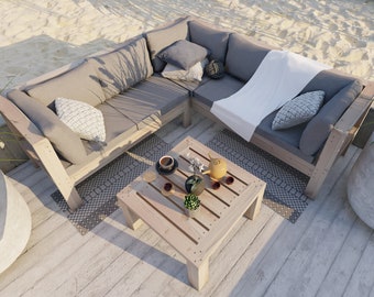 PDF Download, DIY plans outdoor sectional and coffee table