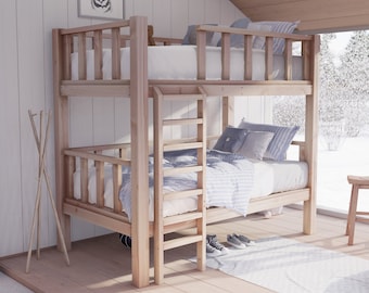 PDF Download, DIY plan Easy twin-over-twin bunk bed