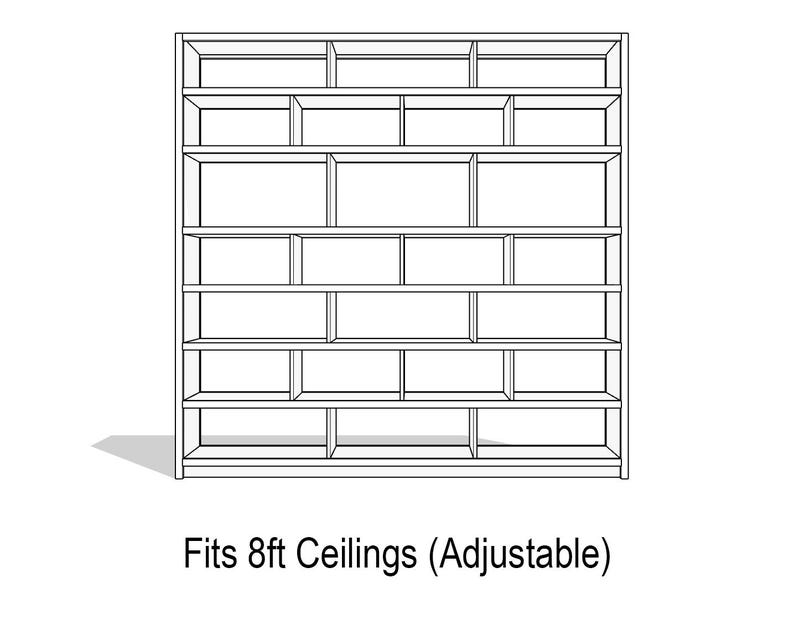 DIY Floor-to-ceiling Bookshelf Plan PDF - Room Divider or Wall Unit ...
