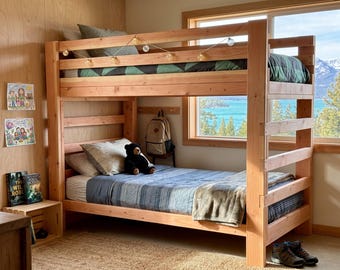 DIY Twin Over Twin Bunk Bed Plan PDF: Belastbares, Kinderzimmer